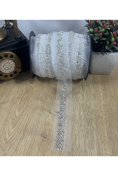 jasmina store tül üzeri zarif boncuk işlemeli şerit