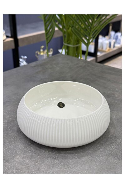 Doğudeko Bianco Line Round Deep Bowl 17 cm