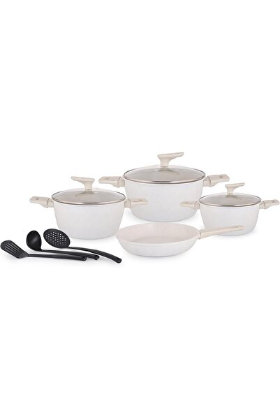 Vetro Al Saif Cooking Pots Set, 10 Pieces Non-Stick Cookware with Versatile H...