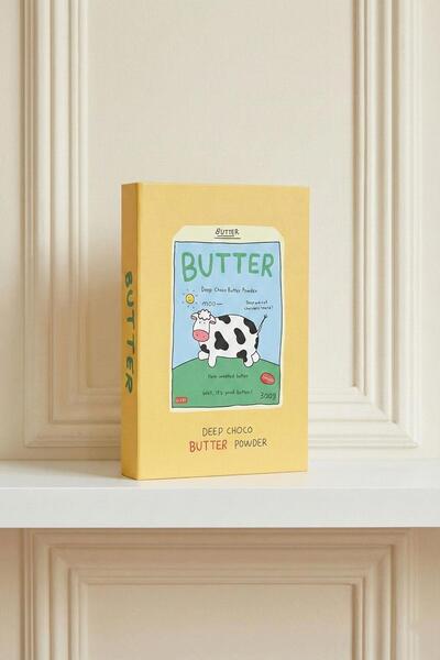 Buka Shops Cute Cow and Butter Themed Decorative Book Box - Yellow'Butter' Pa...