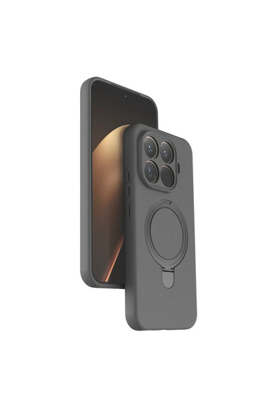 UnDePlus Xiaomi Mi 15T Pro Kılıf Slikon M-safe Şarj Uyumlu Silikon Standlı Re...