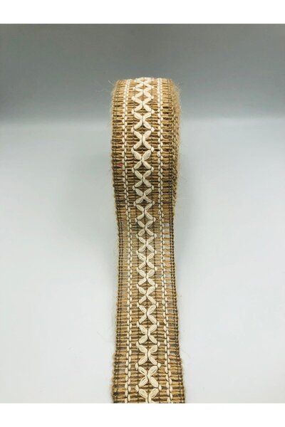 DUCK HOBY 5 Meters Decorative Jute Ribbon, 4 Cm, Jute Ribbon, Straw Ribbon, W...