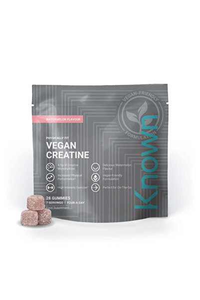 KNOWN. حلوى الكرياتين النباتية المعروفة، بنكهة البطيخ، 7 حصص، 28 قطعة حلوى