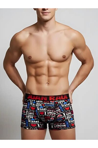 Juan Raul London Patterned 95% Cotton Stretchy and Soft Fabric Men's Boxer - ...