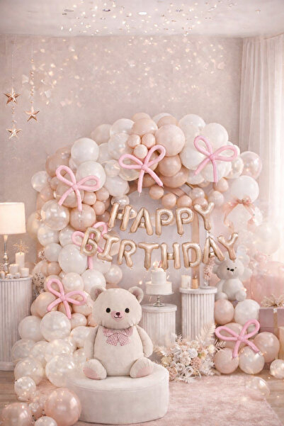 ENG PARTİ DÜNYASI 63 Parça Doğum Günü Balon Konsepti - Happy Birthday Seti EN...