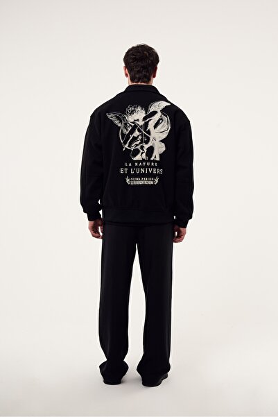 2512 Clothing Sırtı Printed Kaşe Mont