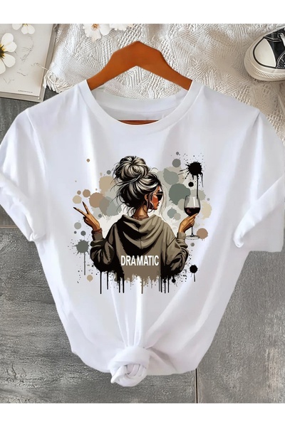 uyguntarz Unisex Dramatic Baskılı Tasarım Tshirt