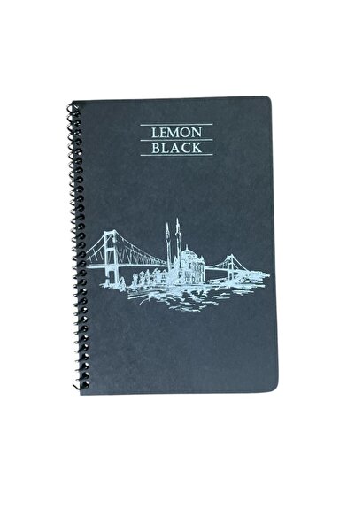 Limon A5 ЧОРНИЙ ЗОШИТ З СПІРАЛЬНИМ ПІДВ'ЯЗУВАННЯМ, 40 ЛИСТІВ