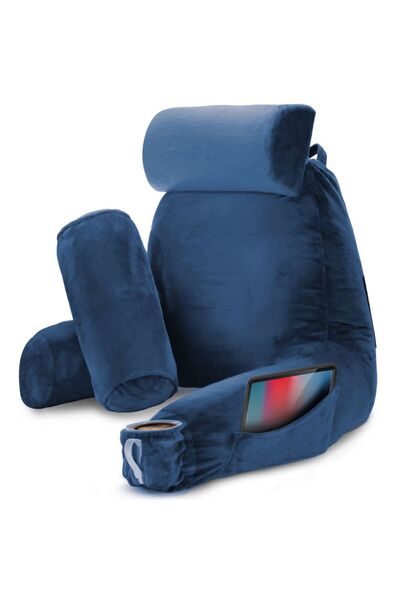 Linomag Pernă de citit cu cotiere, Linomag®, suport pentru cap și gât, 2 buzu...