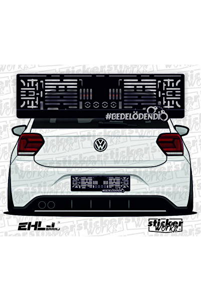 Sticker Works Pay on the Spot Takmatik Car License Plate Holder