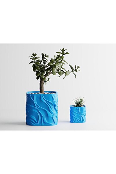 Sani Decorative pot Sani, Zephyra, small 68 x 68 x 65 mm, Cyan