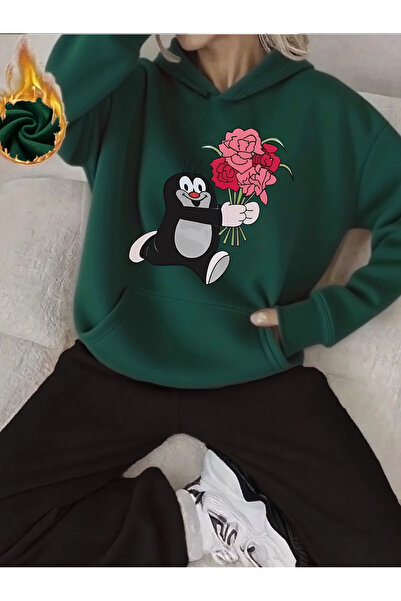 ELAN WEAR Printed Tracksuit Set Sweatshirt Jogger - Oversized Fleece-Lined Ho...