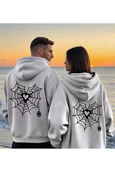 LELVANİ 2-Piece Double Combination Hoodie with Spider Web Geometric Pattern
