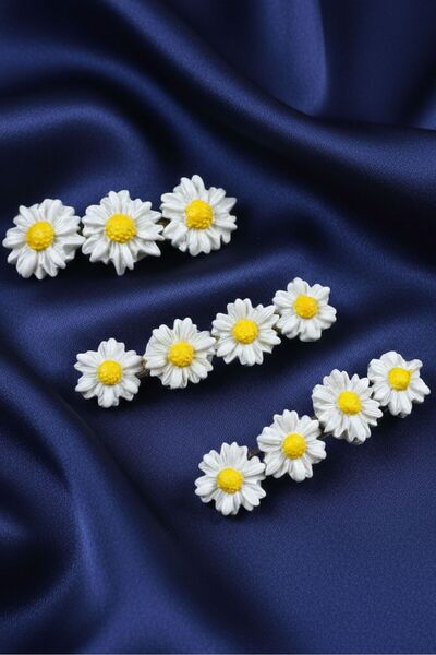 Uretti - Hülya 6683 Handmade Flower Patterned Polymer Clay Set of 2 or 3 Side...