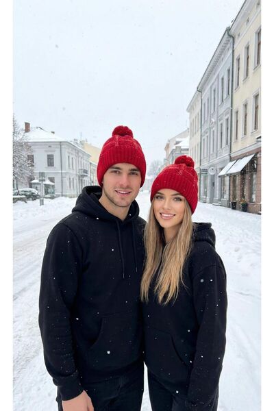 LAGRANZE Unisex 2-Piece Winter Beanie Set with Fleece Inside