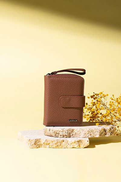 Grande 2824 İsme Özel Hakiki Deri Küçük Boy Kadın Cüzdan