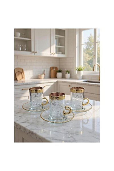 Canba Altın Nora 12 Parça Çay Seti