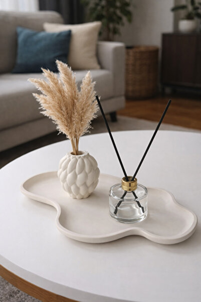 Sisay Home Dekoratif Vazo & Oda Kokusu Seti | Modern Orta Sehpa Salon Dekoru