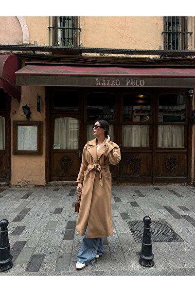 LUJJE Belted Long Cashmere Coat