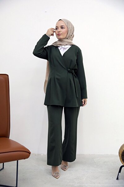 Foremia Pencil Tie Suit-Khaki