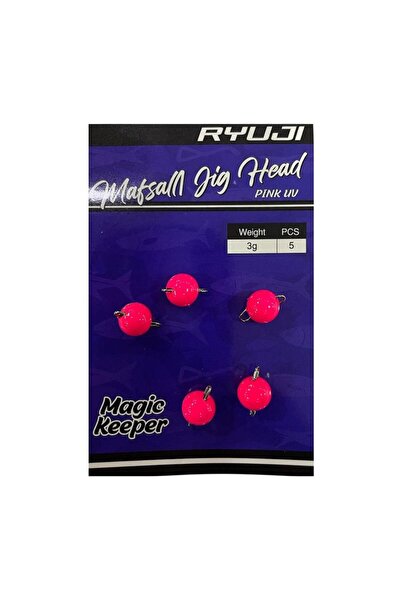 RYUJI Mafsallı Jig Head Zoka 3gr 5 Adet Pink UV