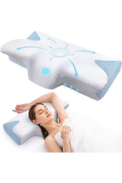 Linomag Orthopedic Memory Foam Pillow Linomag®, Ergonomic Cervical Support, W...