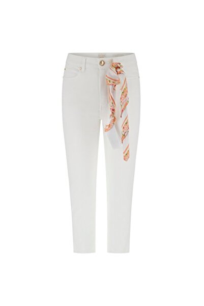 Guess 1981 CAPRI Pantaloni albi pentru femei W5GA91W93CM-G011