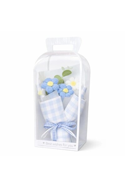 Inovius Cadou floral Elegant cu flori tricotate - KRMS121