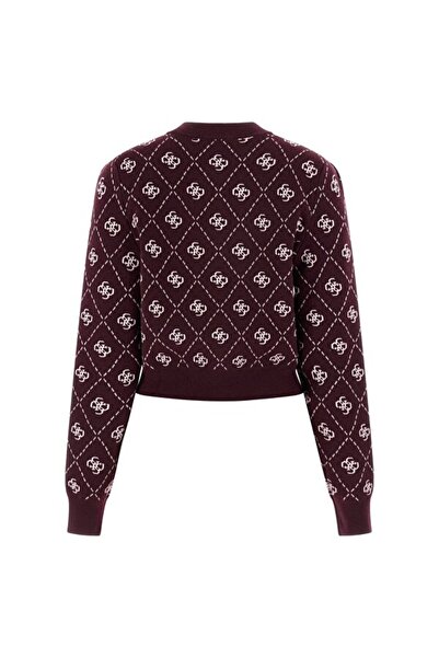 Guess كارديجان سارة 4G بأكمام طويلة وياقة دائرية للنساء، كارديجان نسائي باللو...