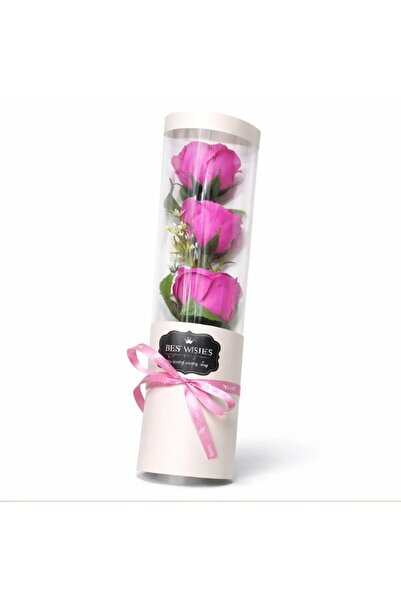 Inovius Cadou Aranjament Floral Trandafiri Roz 40x10x9.5cm - KRMS101