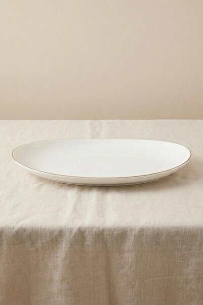 Soley سيدا |   طبق بورسلين ذو حافة ذهبية (30 سم)