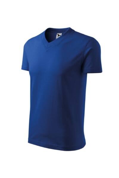 Malfini Tricou unisex, decolteu în V 102, albastru S