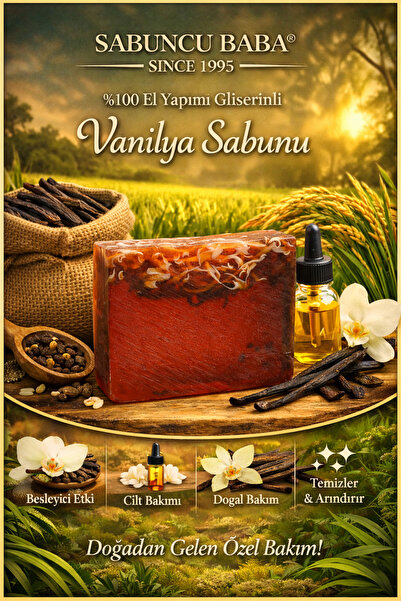 SABUNCU BABA %100 El Yapımı Gliserinli Vanilya Sabunu 120 Gr.