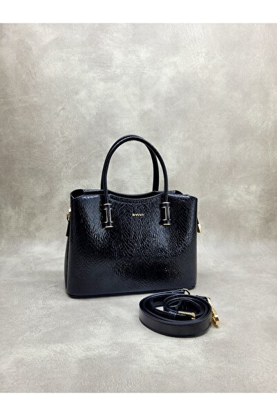 SARACH siyak renk yılan derisi görünümlü el ve omuz kadın çantası