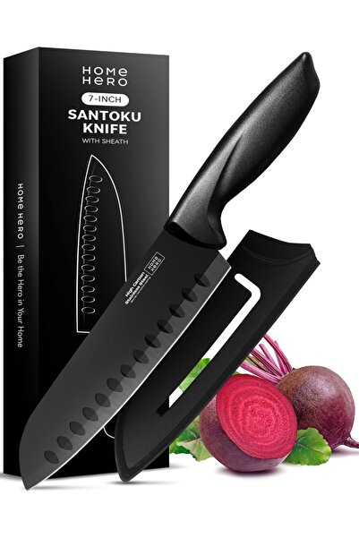 OEM Home Hero Santoku knife, with sheath, ergonomic handle, stainless steel b...