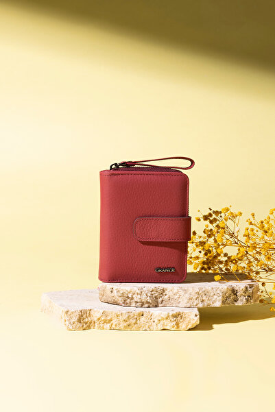 Grande 2824 İsme Özel Hakiki Deri Küçük Boy Kadın Cüzdan