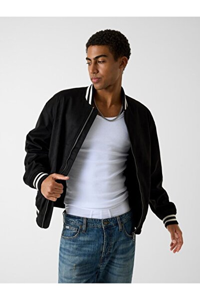 Guess Jeans Pánska semišová bomber bunda