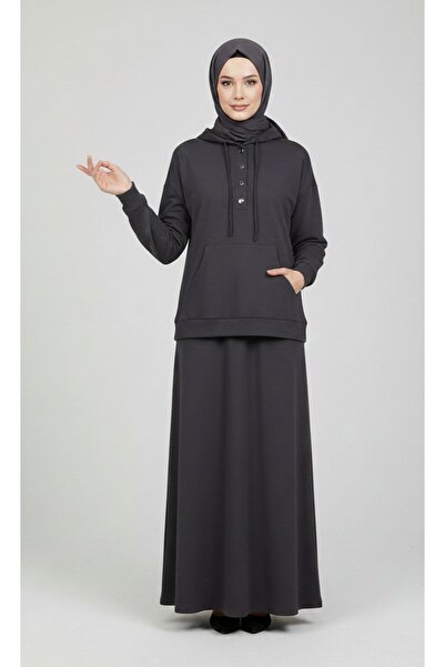 Foremia Pat Detail Skirted Suit-Black