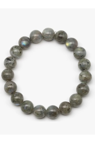Taşmir Labradorite Natural Stone Bracelet 10 mm Round Cut