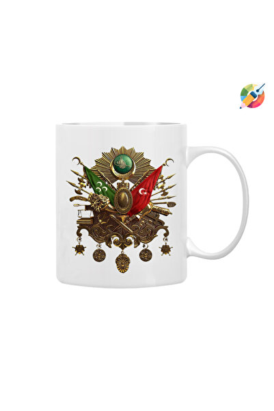 CERCİBAZAAR Ottoman Coat of Arms Special Printed Cup