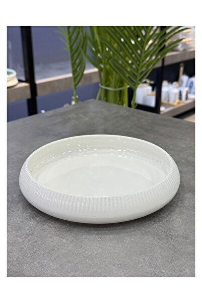 Doğudeko Bianco Line 21 cm Diameter Dinner Plate