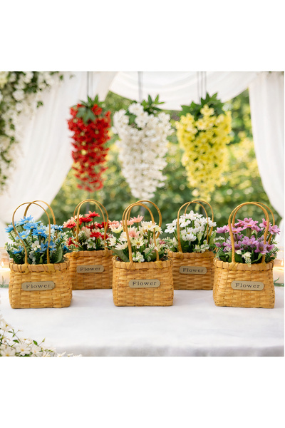 Issa 1 Artificial Flowers in Basket, 30x16cm Different Colors Wholesale