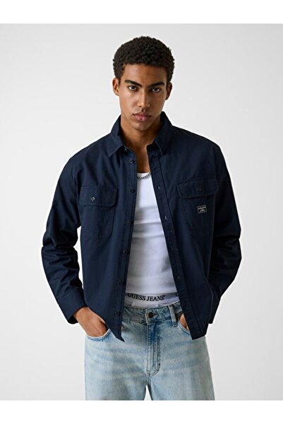 Guess Jeans Twill Erkek Comfort Fit Gömlek