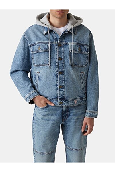 Guess Jeans Regen Erkek Denim Ceket