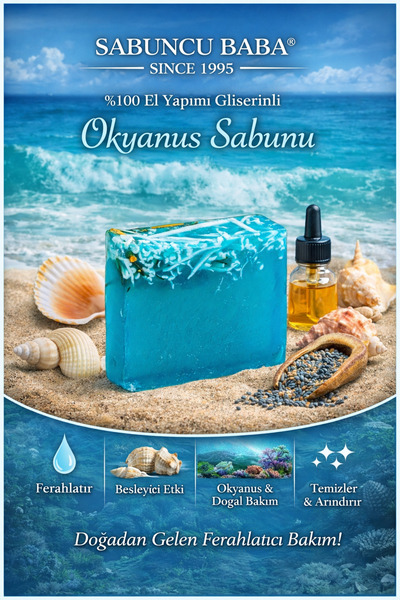 %100 El Yapımı Gliserinli Okyanus Sabunu 120 Gr.