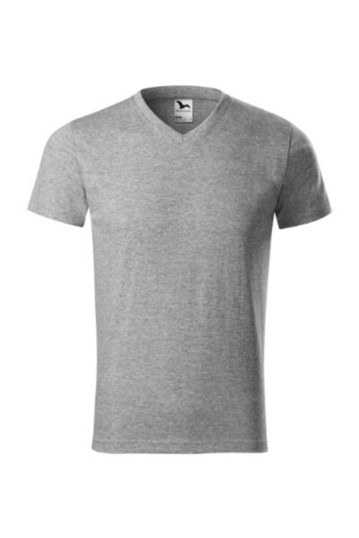 Malfini Unisex T-shirt, Heavy V-neck 111, S Grey