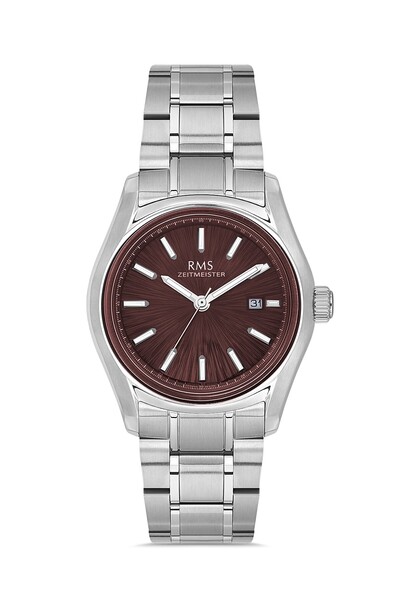 RMS Zeitmeister Rms.1.Ag2127.17 Men's Wristwatch with Calendar Crystal Glass ...