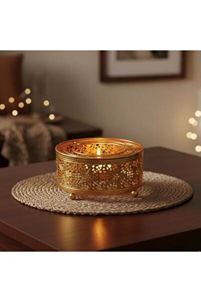 Generica Metal candle holder, gold color, 5*13 cm
