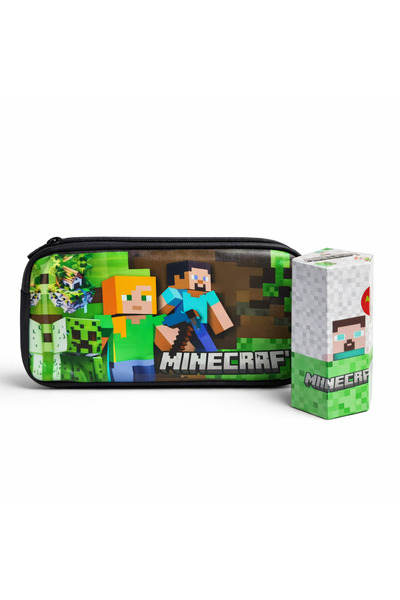 ada çanta kırtasiye süper ikili minecraft çift bölmeli kalemlik ve sonny ange...