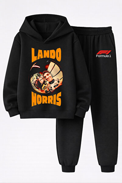MAGORS طقم سترة وبنطلون رياضي مطبوع بثلاثة خيوط من LANDO NORRIS لسباقات الفور...